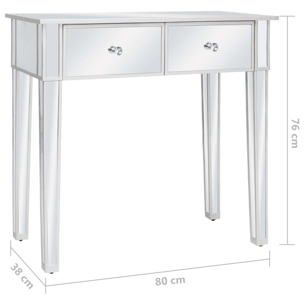 Verspiegelter Schminktisch mit Hocker MDF und Glas - Pazzar.ch