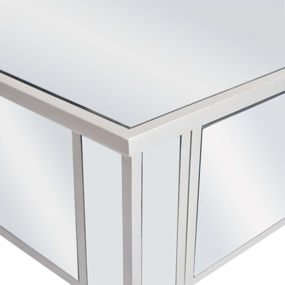 Verspiegelter Schminktisch mit Hocker MDF und Glas - Pazzar.ch
