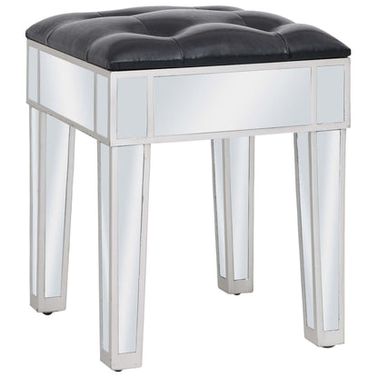 Verspiegelter Schminktisch mit Hocker MDF und Glas - Pazzar.ch