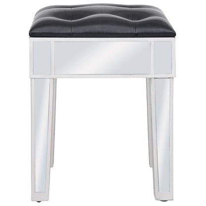 Verspiegelter Schminktisch mit Hocker MDF und Glas - Pazzar.ch