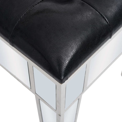 Verspiegelter Schminktisch mit Hocker MDF und Glas - Pazzar.ch