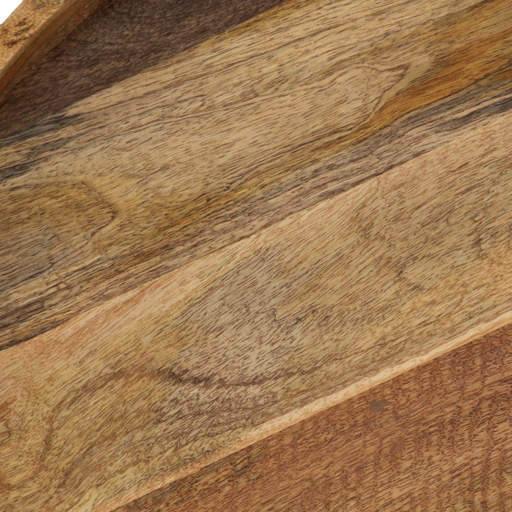 Couchtisch Mangoholz Massiv und Stahl 50 x 40 cm - Pazzar.ch