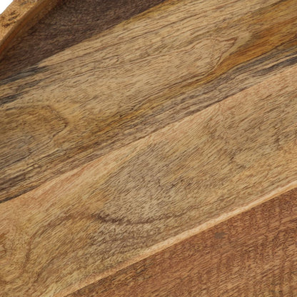 Couchtisch Mangoholz Massiv und Stahl 50 x 40 cm - Pazzar.ch