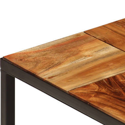 Couchtisch 110 x 60 x 40 cm Massivholz Akazie und Stahl - Pazzar.ch