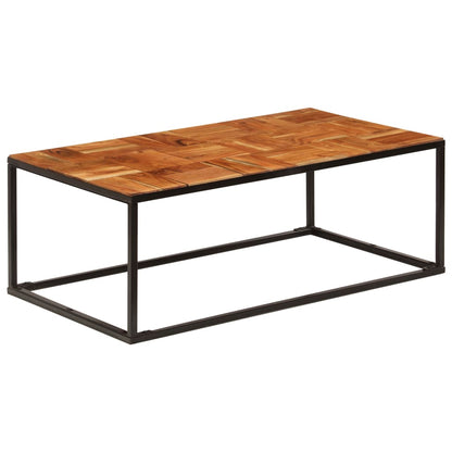 Couchtisch 110 x 60 x 40 cm Massivholz Akazie und Stahl - Pazzar.ch