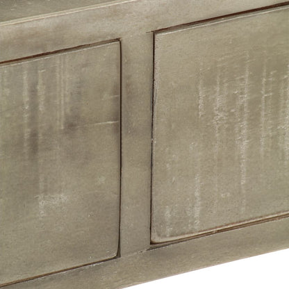 Konsolentisch Grau mit Messing 110 x 35 x 76 cm Mangoholz Massiv - Pazzar.ch
