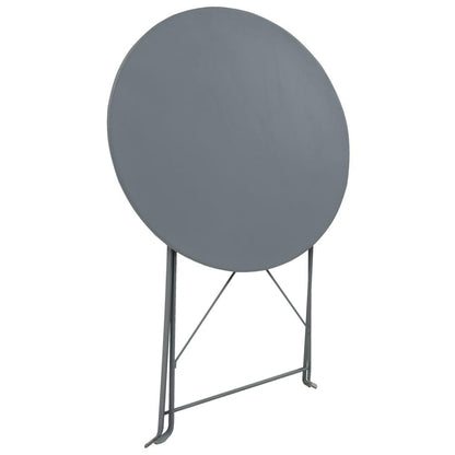 3-tlg. Bistro-Set Stahl Grau - Pazzar.ch
