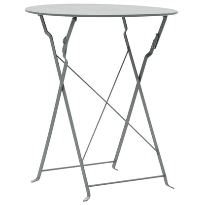 3-tlg. Bistro-Set Stahl Grau - Pazzar.ch