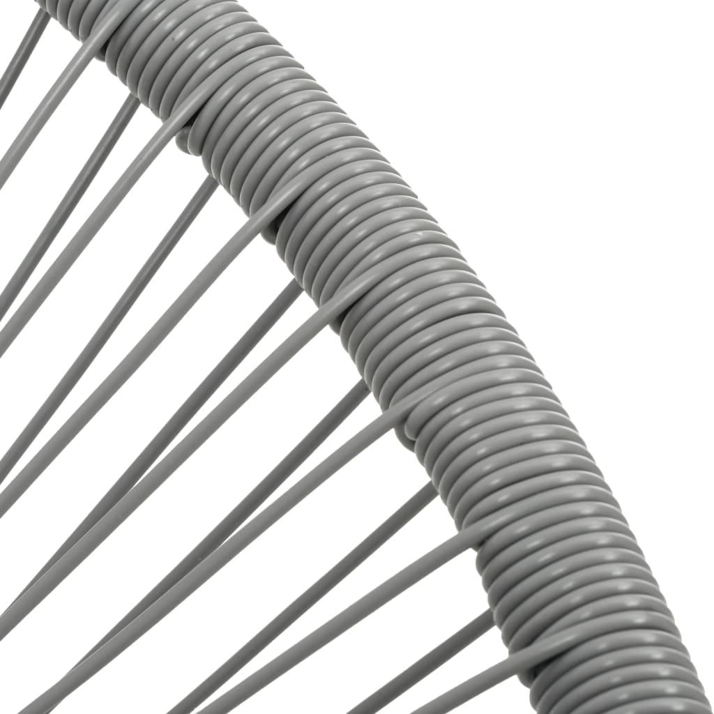 Garten-Mond-Stuhl Poly Rattan Grau - Pazzar.ch