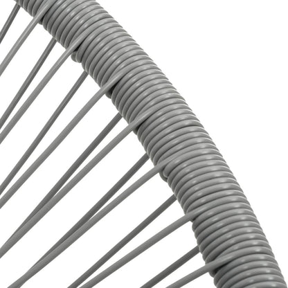 Garten-Mond-Stuhl Poly Rattan Grau - Pazzar.ch