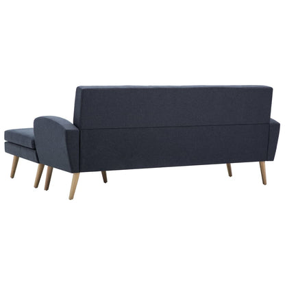 Sofa in L-Form Stoffbezug 186 x 136 x 79 cm Dunkelgrau - Pazzar.ch