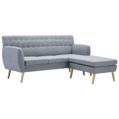 Sofa L-Form Stoff 171,5x138x81,5 cm Hellgrau - Pazzar.ch