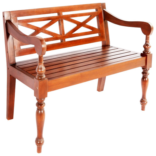 Batavia-Sitzbank 98 cm Mahagoni Massivholz Dunkelbraun - Pazzar.ch