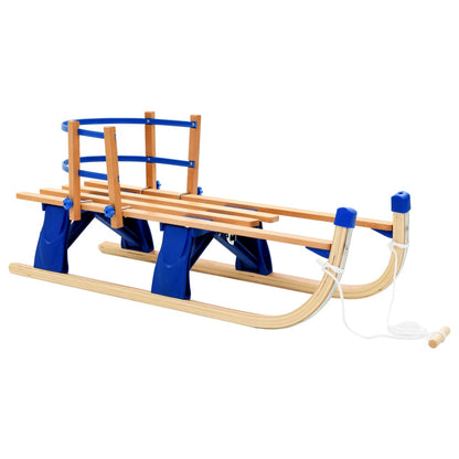 Klappschlitten mit Rückenlehne Holz 119 cm - Pazzar.ch