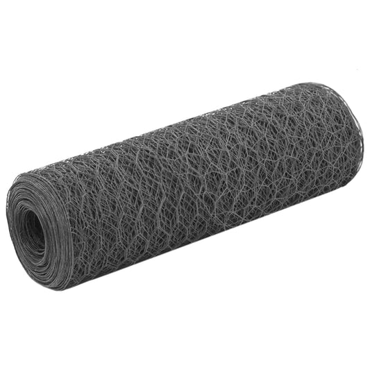 Drahtzaun Stahl mit PVC-Beschichtung 25x0,5 m Grau - Pazzar.ch