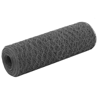 Drahtzaun Stahl mit PVC-Beschichtung 25x0,5 m Grau - Pazzar.ch