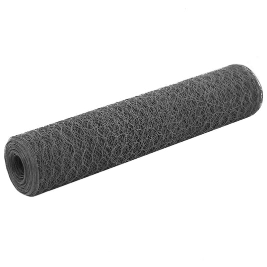 Drahtzaun Stahl mit PVC-Beschichtung 25x0,75 m Grau - Pazzar.ch