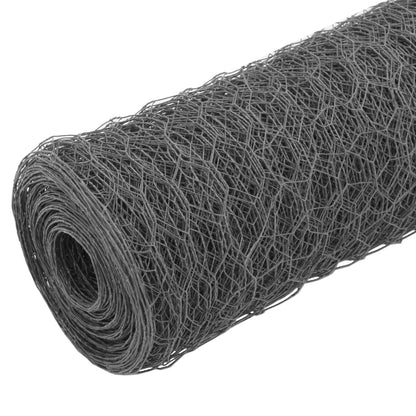Drahtzaun Stahl mit PVC-Beschichtung 25x1 m Grau - Pazzar.ch