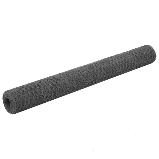 Drahtzaun Stahl mit PVC-Beschichtung 25x1,2 m Grau - Pazzar.ch