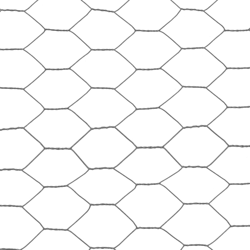 Drahtzaun Stahl mit PVC-Beschichtung 25x1,2 m Grau - Pazzar.ch