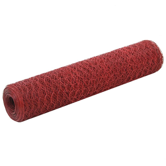 Drahtzaun Stahl mit PVC-Beschichtung 25x0,75 m Rot - Pazzar.ch