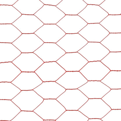 Drahtzaun Stahl mit PVC-Beschichtung 25x1 m Rot - Pazzar.ch