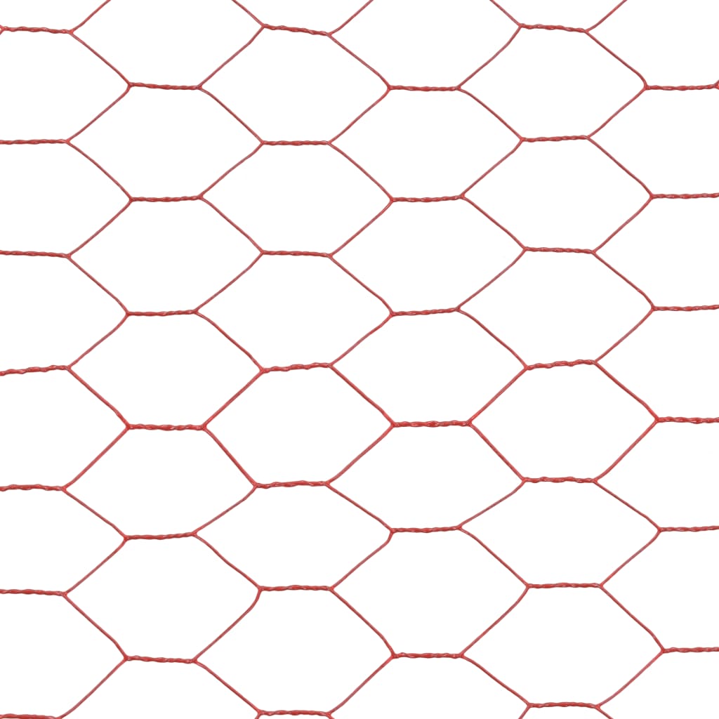 Drahtzaun Stahl mit PVC-Beschichtung 25x1,2 m Rot - Pazzar.ch