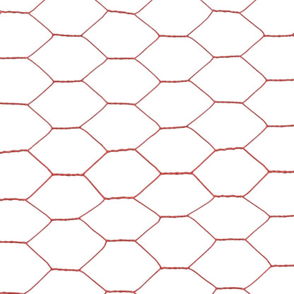 Drahtzaun Stahl mit PVC-Beschichtung 25x1,2 m Rot - Pazzar.ch