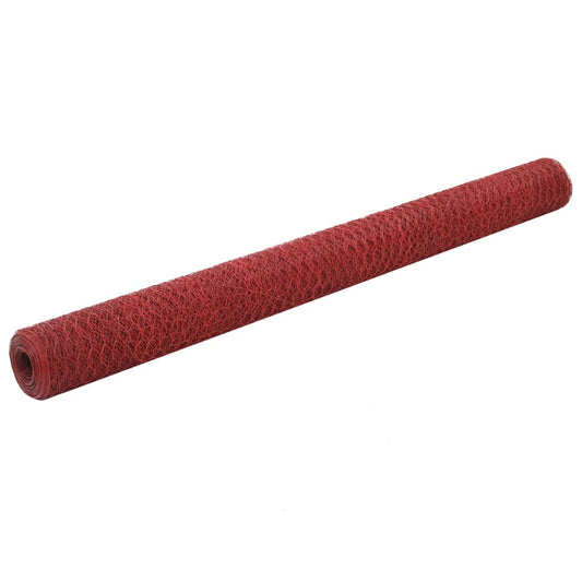 Drahtzaun Stahl mit PVC-Beschichtung 25x1,5 m Rot - Pazzar.ch