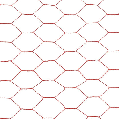 Drahtzaun Stahl mit PVC-Beschichtung 25x1,5 m Rot - Pazzar.ch
