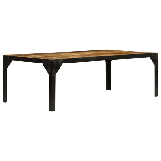 Couchtisch Raues Mango-Massivholz und Stahl 110 cm - Pazzar.ch