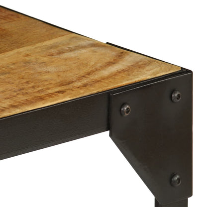 Couchtisch Raues Mango-Massivholz und Stahl 110 cm - Pazzar.ch