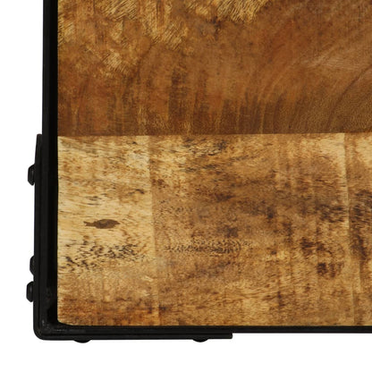 Couchtisch Raues Mango-Massivholz und Stahl 110 cm - Pazzar.ch