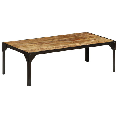 Couchtisch Raues Mango-Massivholz und Stahl 110 cm - Pazzar.ch