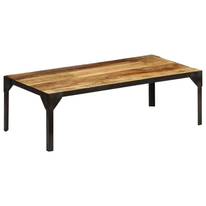 Couchtisch Raues Mango-Massivholz und Stahl 110 cm - Pazzar.ch