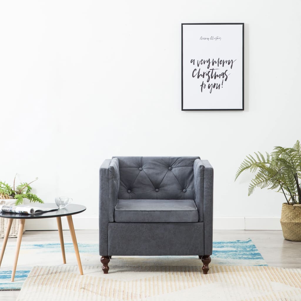 Sessel Grau Stoff - Pazzar.ch