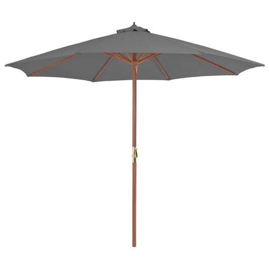 Sonnenschirm mit Holz-Mast 300 cm Anthrazit - Pazzar.ch