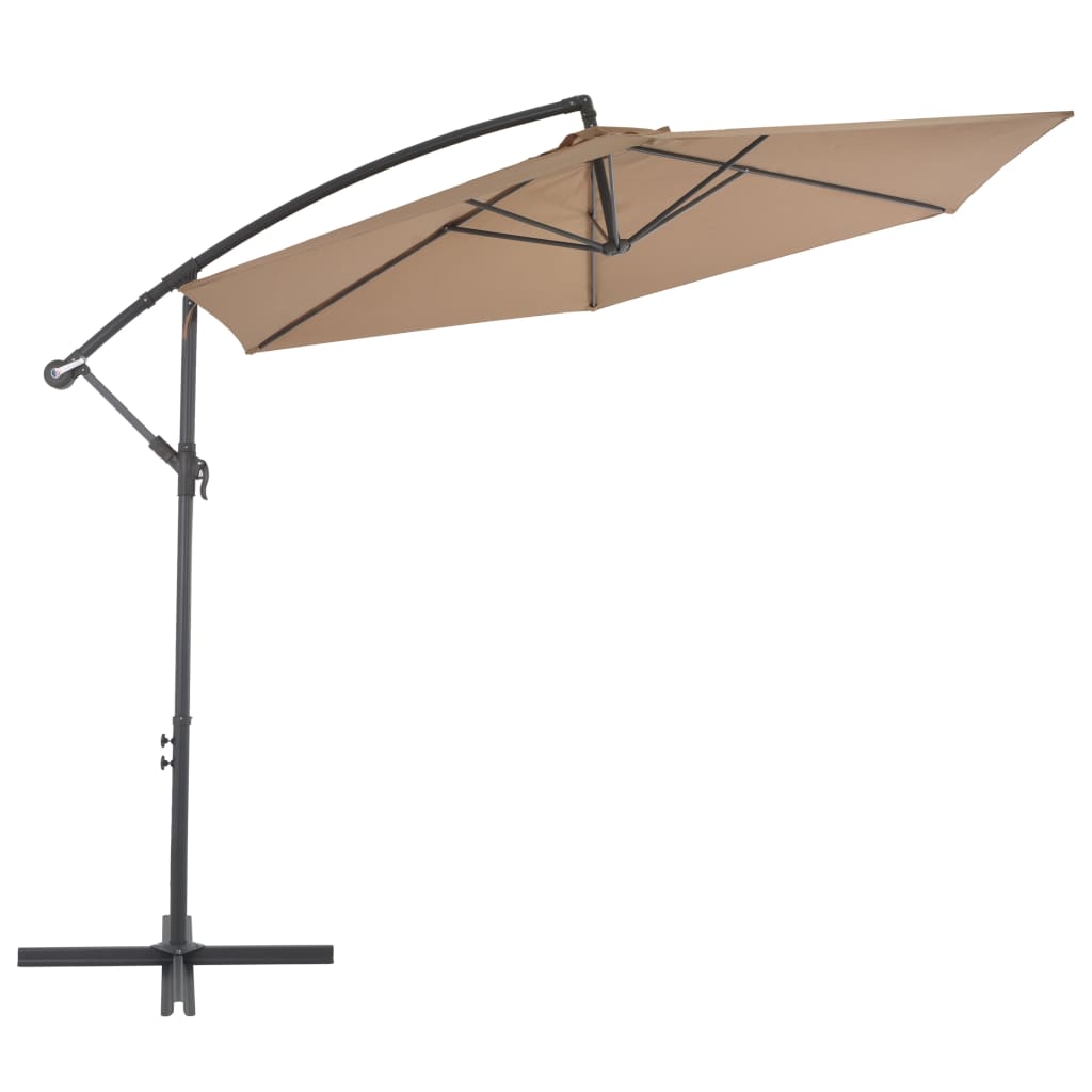 Ampelschirm mit Alu-Mast 300 cm Taupe - Pazzar.ch