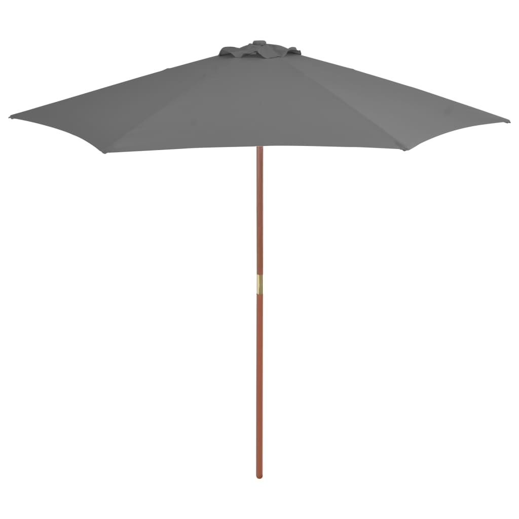 Sonnenschirm mit Holz-Mast 270 cm Anthrazit - Pazzar.ch