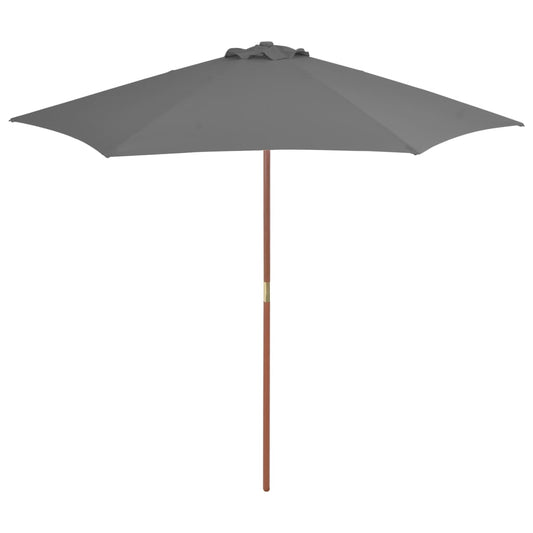 Sonnenschirm mit Holz-Mast 270 cm Anthrazit - Pazzar.ch