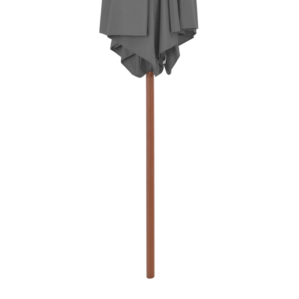 Sonnenschirm mit Holz-Mast 270 cm Anthrazit - Pazzar.ch