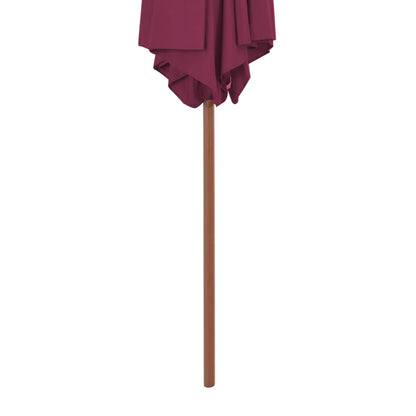 Sonnenschirm mit Holz-Mast 270 cm Bordeauxrot - Pazzar.ch
