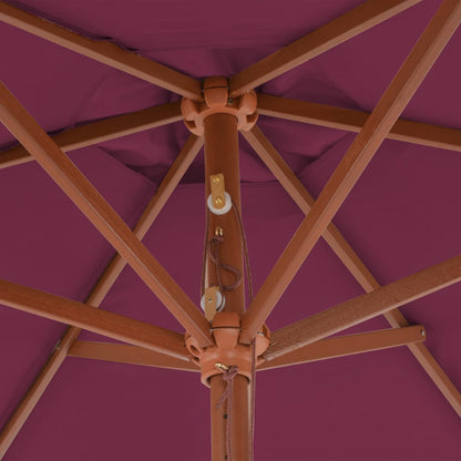 Sonnenschirm mit Holz-Mast 270 cm Bordeauxrot - Pazzar.ch
