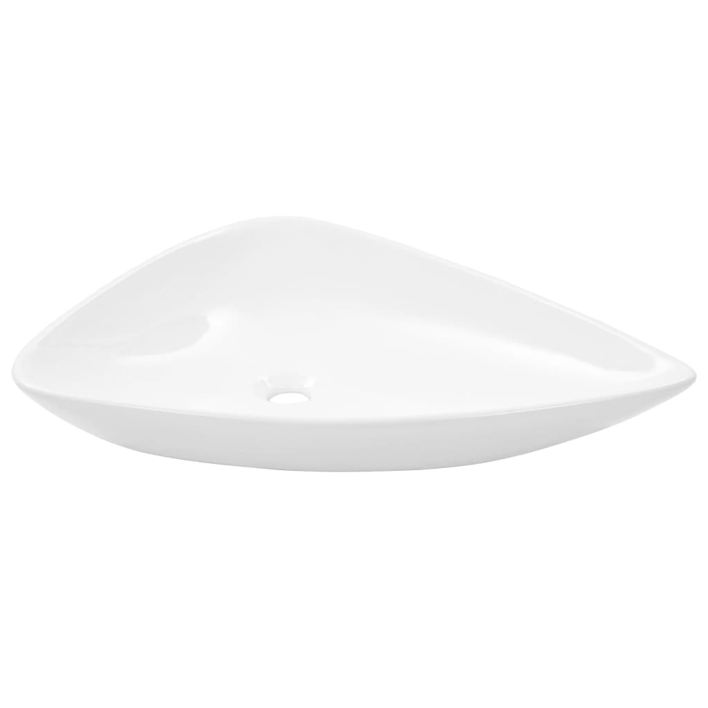 Waschbecken Keramik Dreiecksform Weiß 645 x 455 x 115 mm - Pazzar.ch