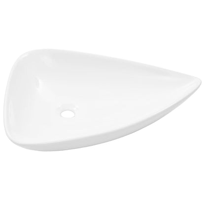 Waschbecken Keramik Dreiecksform Weiß 645 x 455 x 115 mm - Pazzar.ch