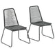 Gartenstühle 2 Stk. Poly Rattan Schwarz