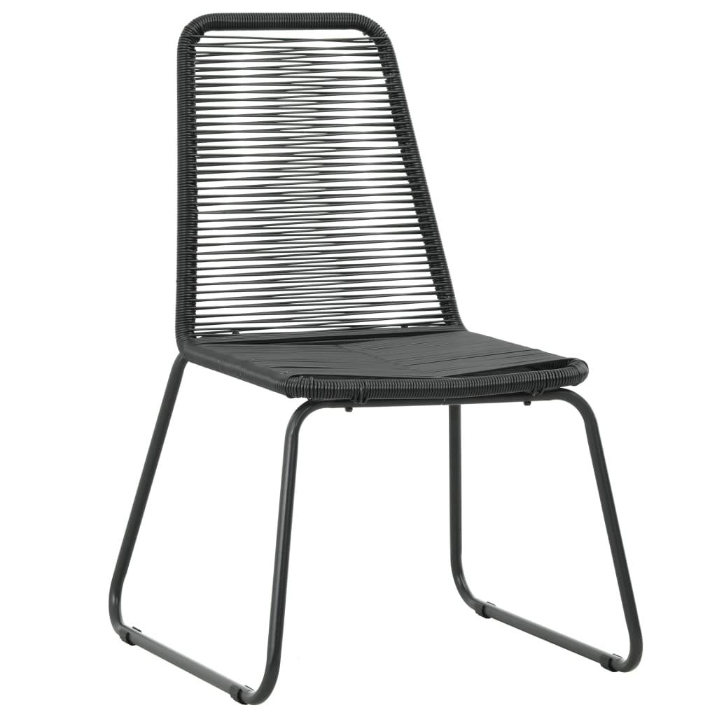 Gartenstühle 2 Stk. Poly Rattan Schwarz - Pazzar.ch