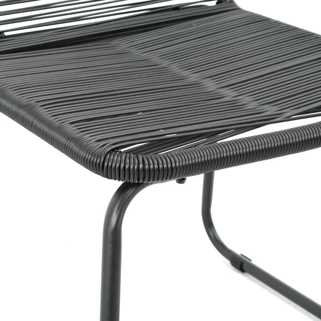 Gartenstühle 2 Stk. Poly Rattan Schwarz - Pazzar.ch