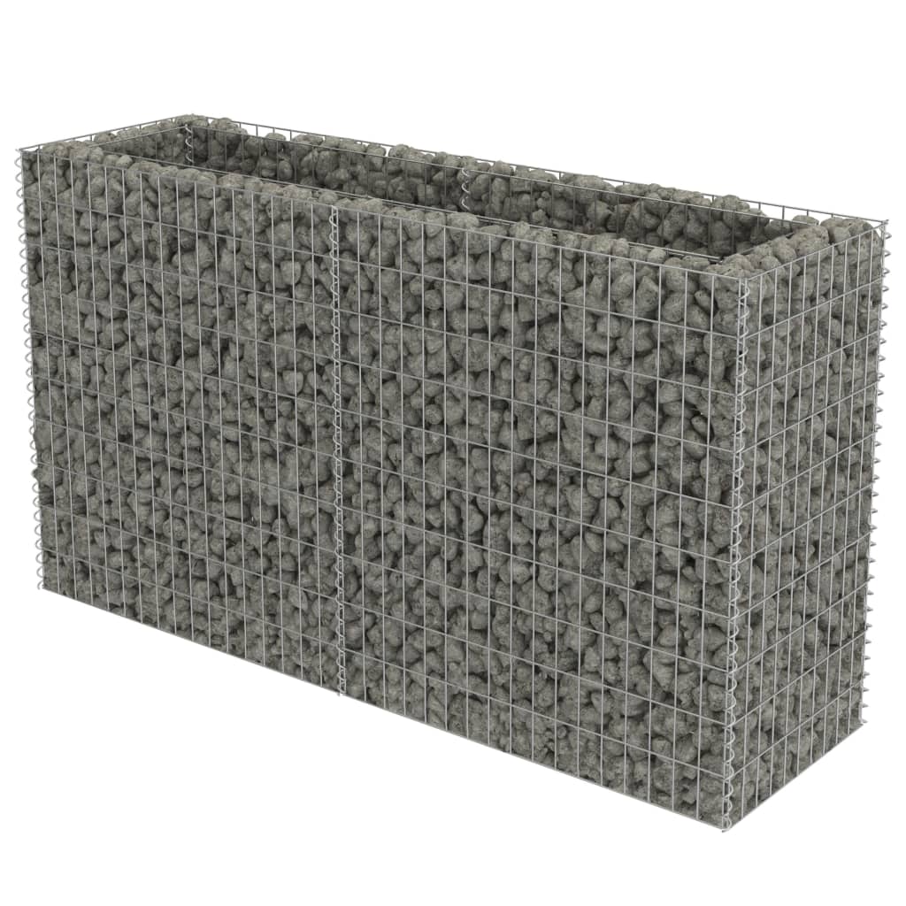 Gabionen-Hochbeet Verzinkter Stahl 180×50×100 cm - Pazzar.ch