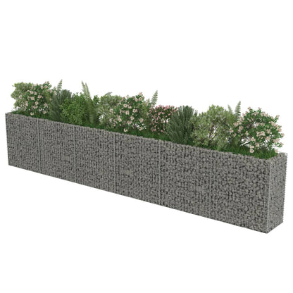 Gabionen-Hochbeet Verzinkter Stahl 540×50×100 cm - Pazzar.ch